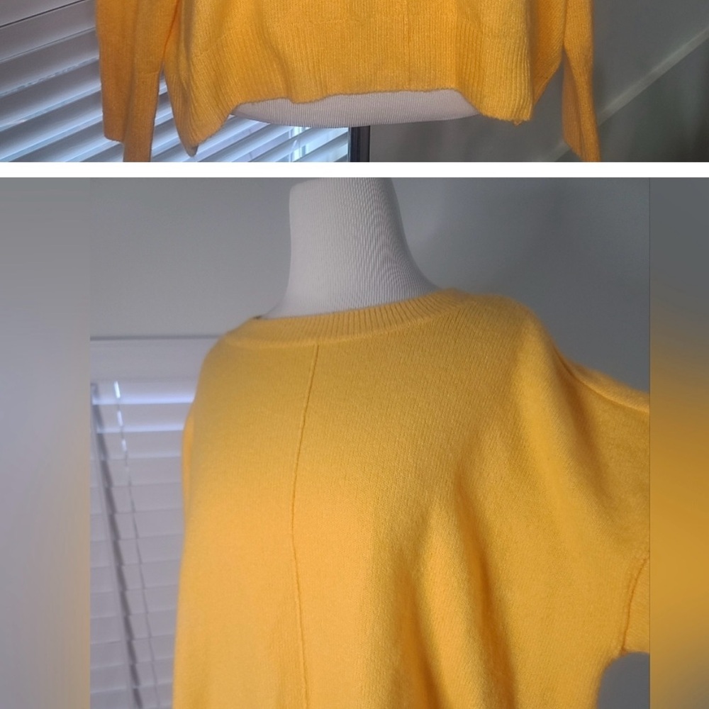 Vince Camuto Yellow Sweater with Rainbow Heels - Picture 4 of 7